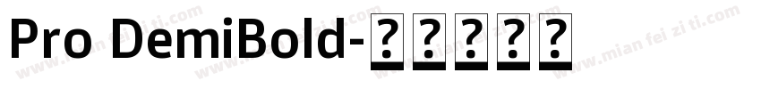 Pro DemiBold字体转换